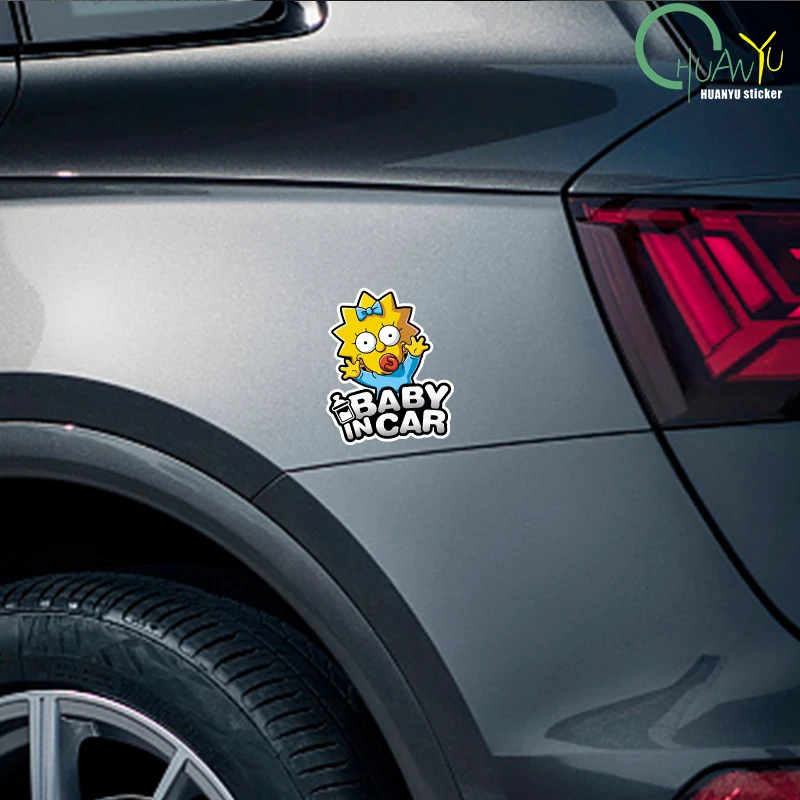 12.1CM*15CM Funny Self-adhesive Decal Baby in Car Sticker Waterproof Auto Decors on Bumper Rear Window