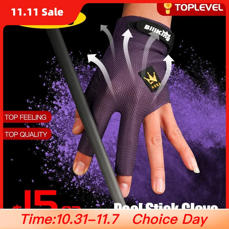 Billking-Gants de queue de billard, gants à 3 doigts, magasins et gants carambole droitier, accessoires de billard professionnels