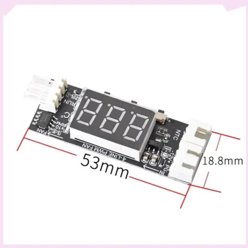 B24B 2X 12V PWM 4-Wire Fan Temperature Control Speed Controller Chassis Noise Reduction Module Support Fan Speed Control