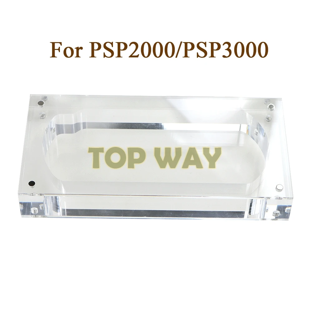 Estojo de cartão acrílico altamente transparente, caixa de exibição do jogo, acessórios de reparação, PSP1000, PSP2000, PSP3000, 1pc