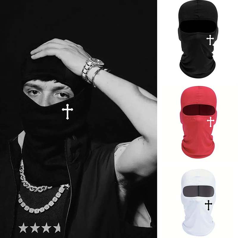 

1Pcs Cross Riding Helmet Headgear Breathable Black Balaclava Face Mask Moisture Wicking For Cycling Hiking Outdoor Headgear