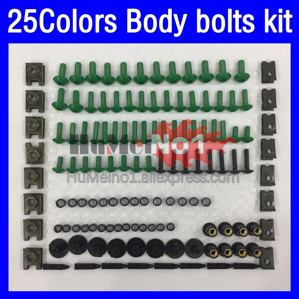 268ps Fairing bolts full screw kit For KAWASAKI NINJA ZX10R ZX 10R 10 R 1000 04-05 ZX-10R 04 05 2004 2005 Body bolt screws Nuts