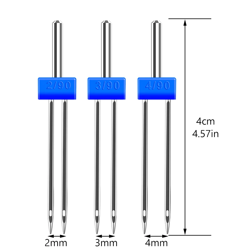 KRABALL Double Needles for Brother Sewing Machine Parts for Househeld Tools Sewing Machine Needles Twin Stretch Machine Needles