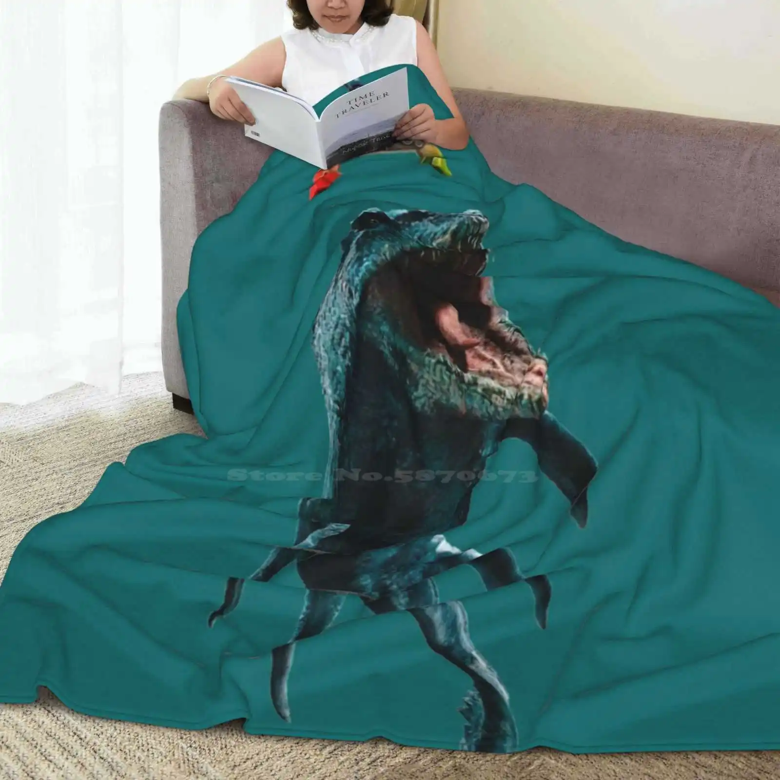 تابوت Mosasaurus رائجة البيع الطباعة عالية الجودة الدافئة الفانيلا بطانية تابوت بقاء تطورت Mosasaurus Ark Valguero البحار البحرية