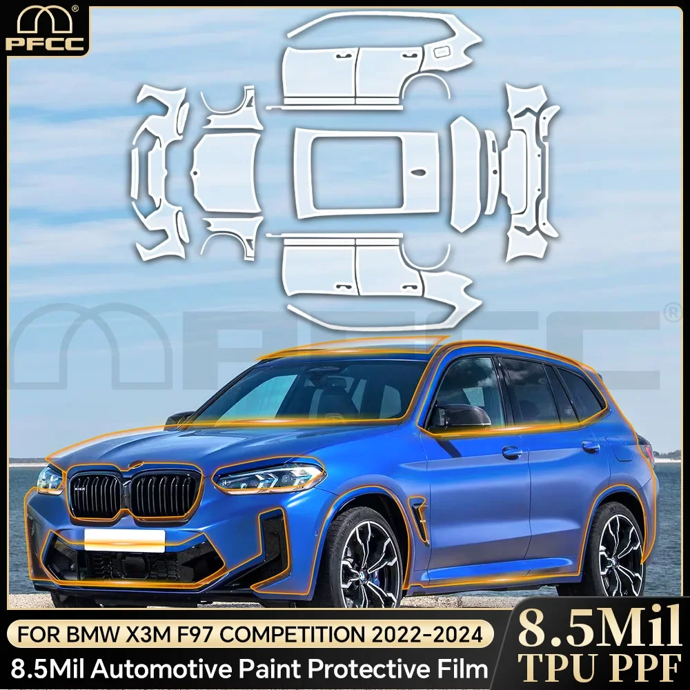 TPU For BMW X3 M F97 Competition 2022-2024 Paint Protection Film Clear Bra Car Body Anti-Scratch Pre-Cut PPF Resistant Invisible