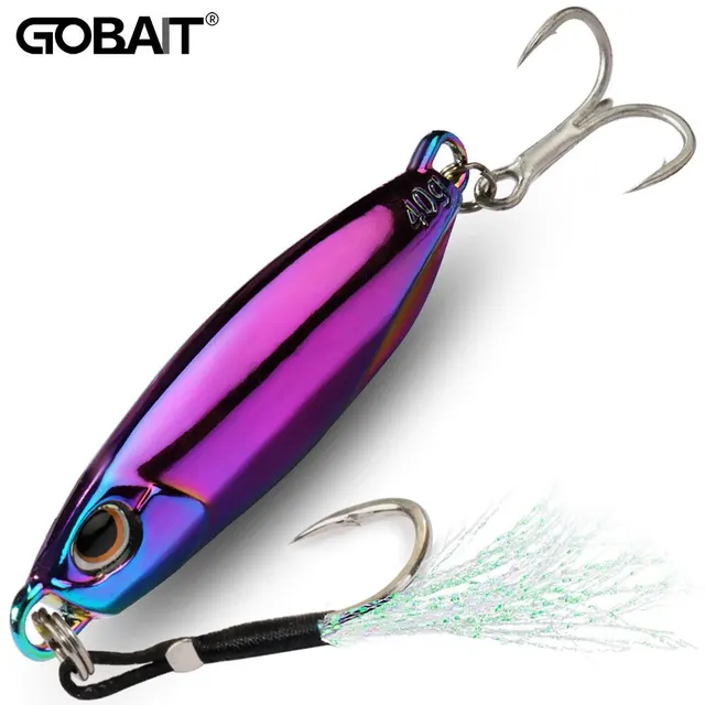 Metalowy Jig Fishing Lure 10g 20g 30g 40g Cast Swimbait Hook Wobbler Pike Spoon Carp Spinner Sea Tackle Kit Pesca Artificial Bait
