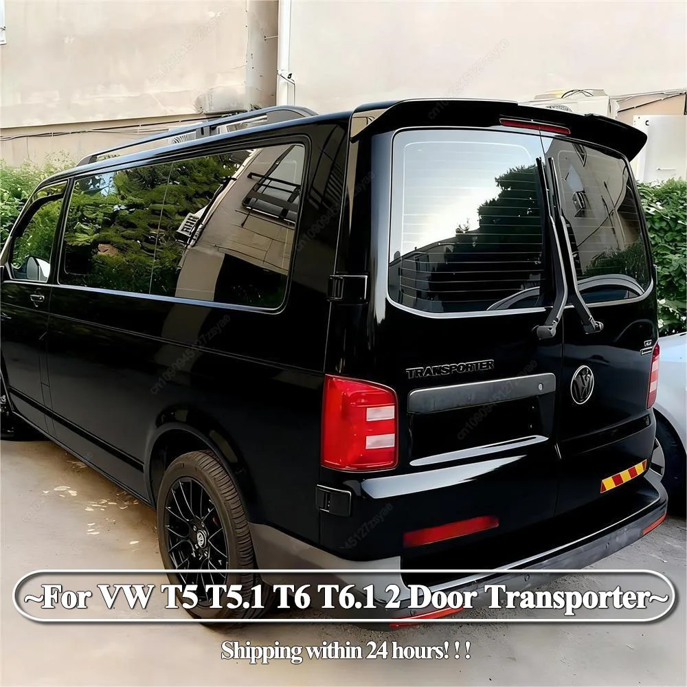 

2Pcs Car Rear Trunk Roof Spoiler Wing For Volkswagen VW T5 T5.1 T6 T6.1 2 Door Transporter ABS Gloss Black Bodykits Tuning