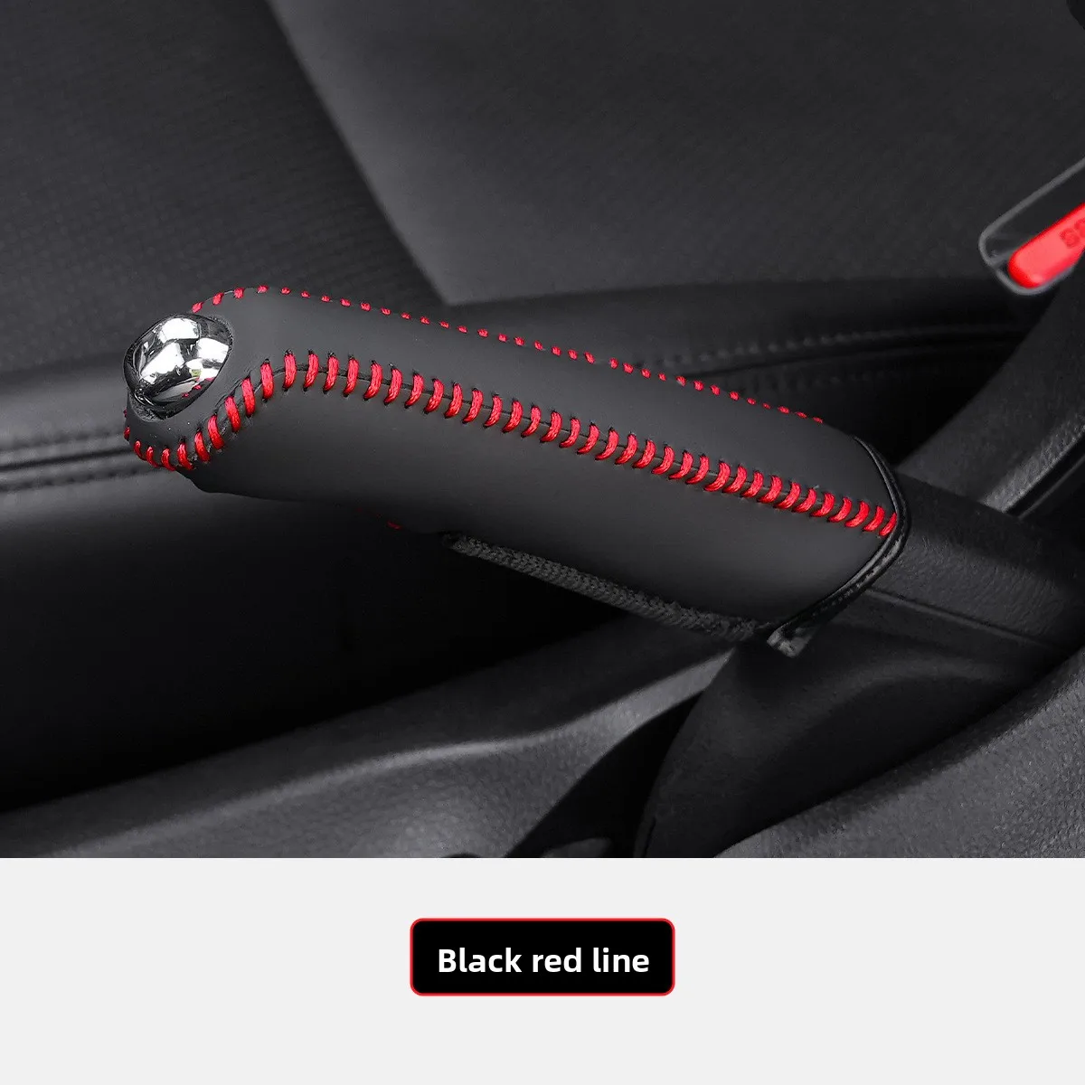 Leder-Handbremshebel-Abdeckung für Volkswagen VW Golf 4 5 6 7 MK4 MK5 MK6 MK7 GTI R Tiguan Jetta MK4 MK5 MK6 – Detail 9