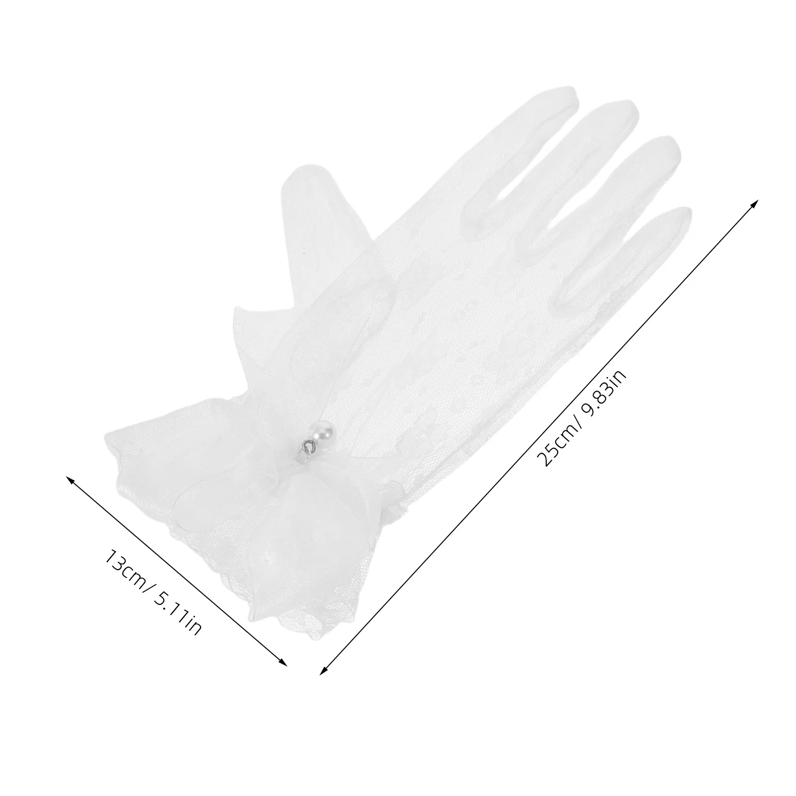 2 pçs branco lolita luvas de renda elegante arco curto dedo luvas para festa de chá formal eventos noturnos acessórios de festa de chá