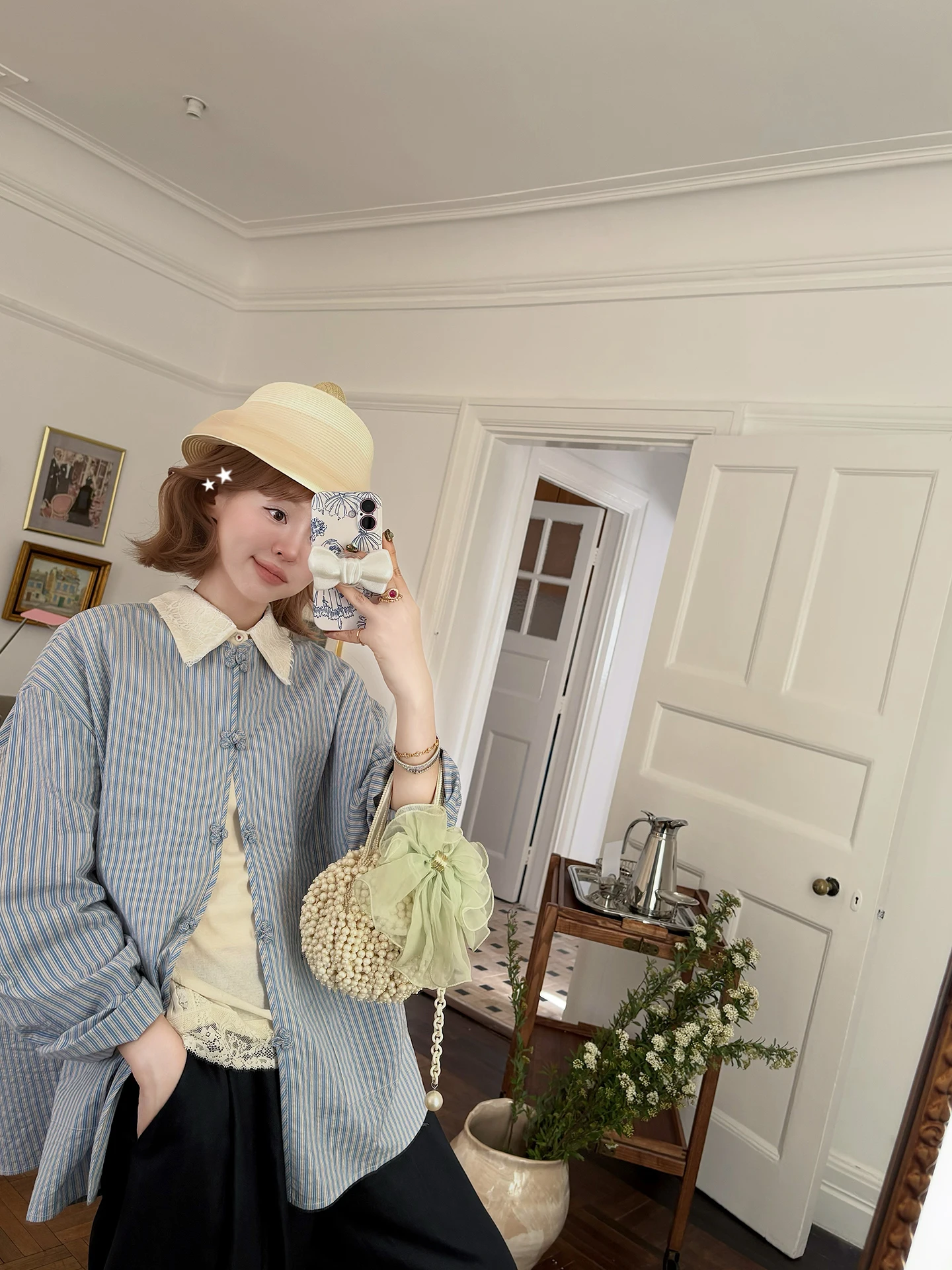 

Женская повседневная комфортная дышащая рубашка Vimas Love с длинным рукавом из хлопково-шелковой смеси с маленькими пуговицами ручной работы