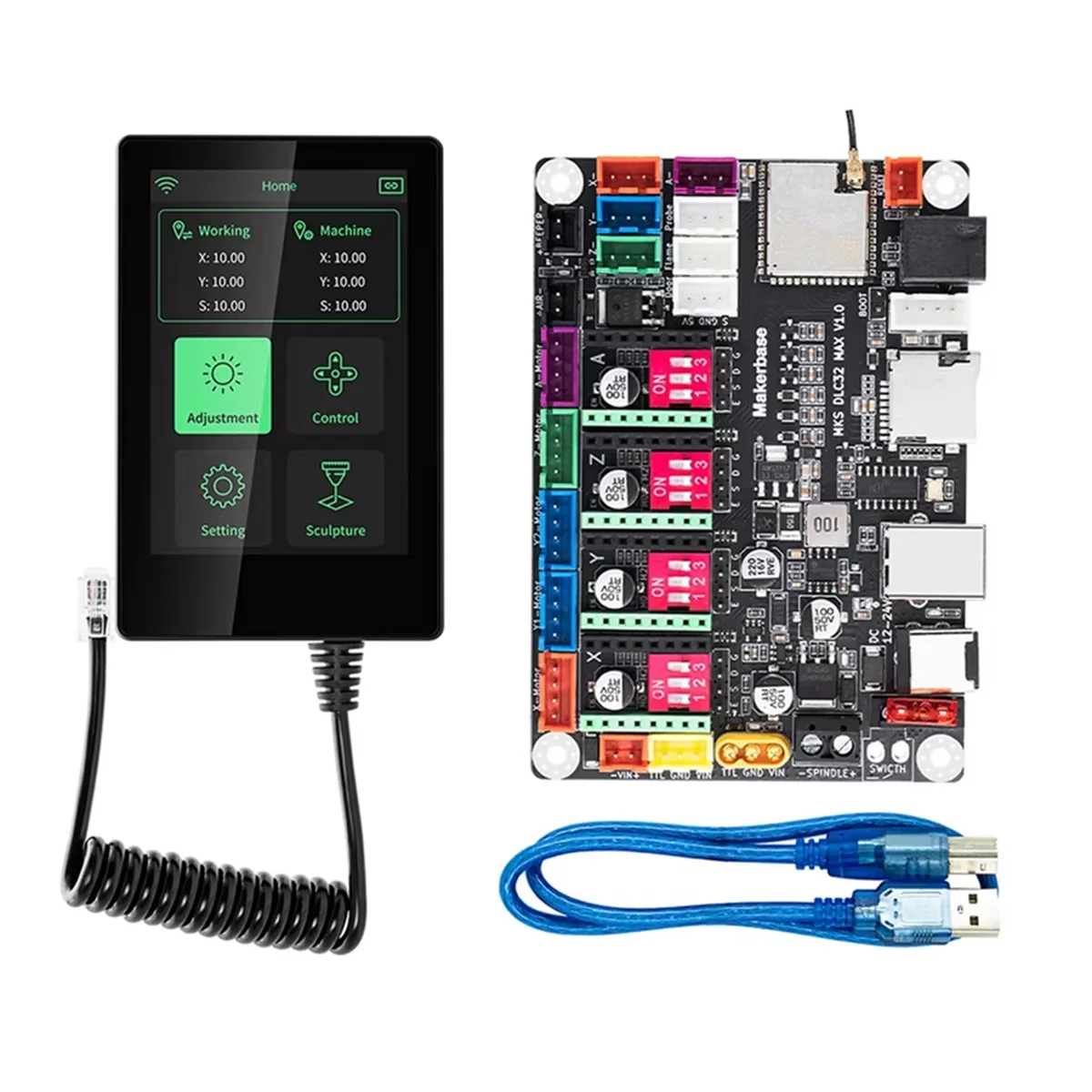 A79G MKS DLC32 MAX Moederbord Lasergraveermachine 4 Controller voor CNC Houtwerk Graveur Onderdelen met 3,5 inch Scherm