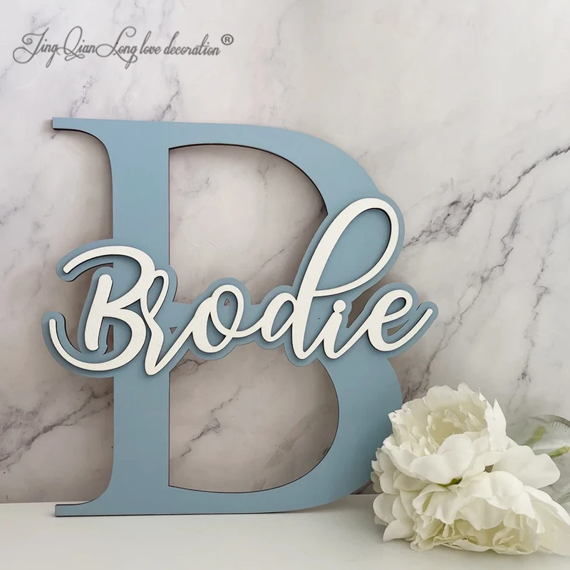 Custom  Personalized Welded DoorWall Letter and NameBedroom Decor Nursery Initials and Name