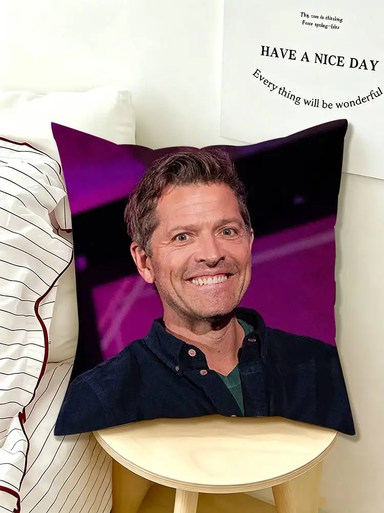 Misha Collins C-Castiel  Pillow Case Pattern Printed Pillowcase For Living Room Sofa Cushion Cover