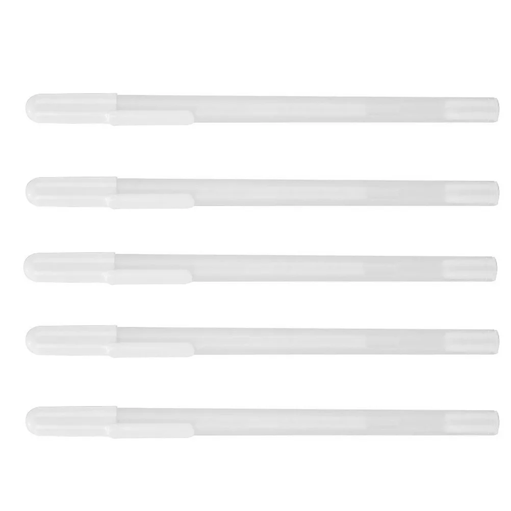 

5Pcs White Line Drawing Pens Fine Tip Gel Ink Markers Fade Proof Waterproof for Artists Journal Card Making Black Paper Design