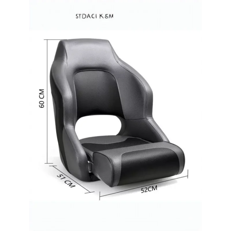 For Yacht Marine Vinyl Boat Chair Marine Seat Black Fishing Pro Casting Deck Seat Folding Bay Boat Bucket Seat