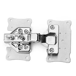 6/8/10Pcs Cabinet Hinges Reinforcement Plate Metal Hinge Repair Kit Board Door Repair Installer with Screw Furniture Hardware