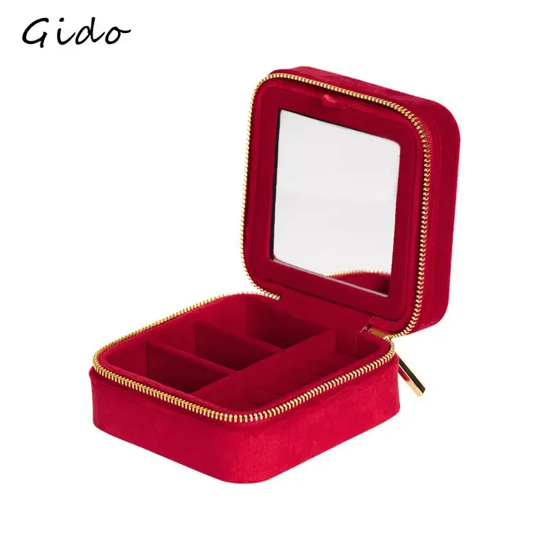 Mirror Jewelry Case Organizers Storage Container for Ring Necklace Bracelet Earrings Box