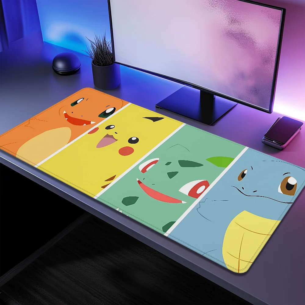 Bonito mousepad gamer tapete de mesa de borracha sobre borda antiderrapante kawaii gaming teclado almofada p-pokemons mouse pads acessórios do computador