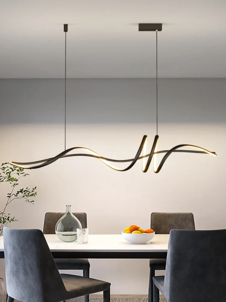 Minimalistische LED Strtips Hanglampen Home Decor voor Eetkamer Woonkamer Tafel Keuken Kroonluchter Lampen Binnen Glans Armaturen - afbeelding 2