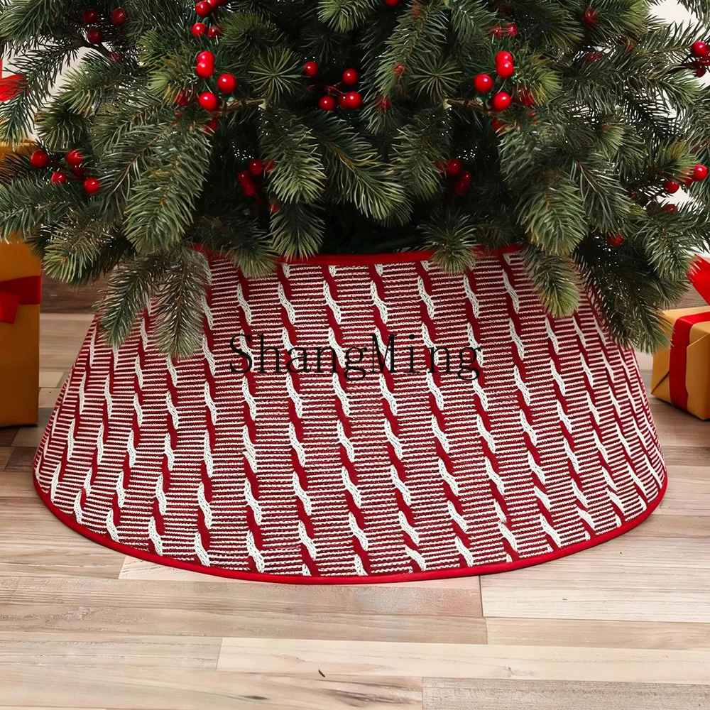 

PYH new Christmas tree around Christmas tree base decoration knitted glass silk home Christmas tree