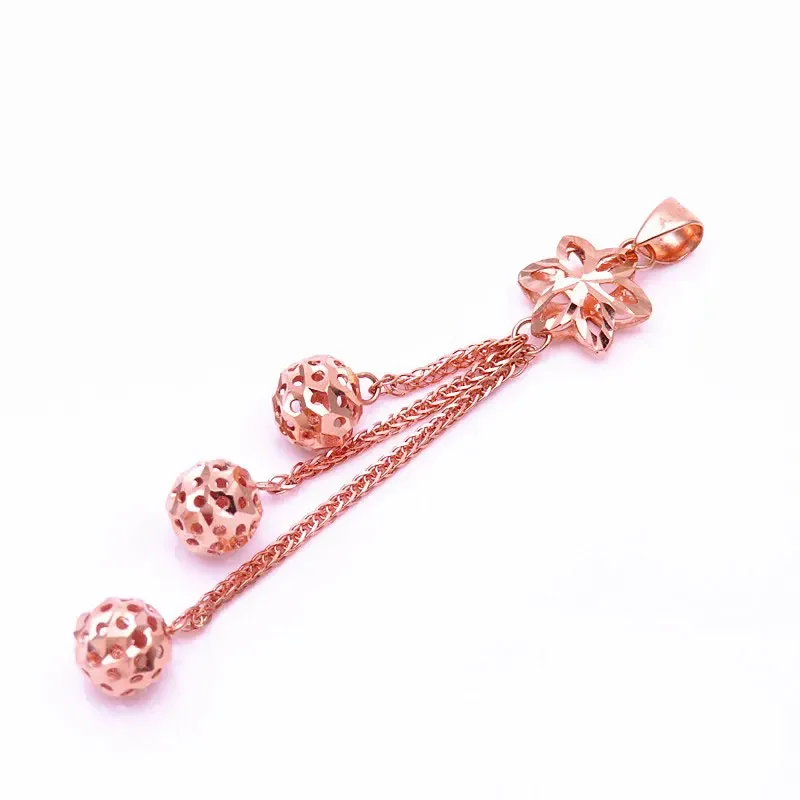 585 Paars Vergulde 14K Rose Gouden Ster Ketting Nieuwe In Schijnt Kwastje Kralen Ketting Hanger Bruiloft Sieraden Voor vrouwen