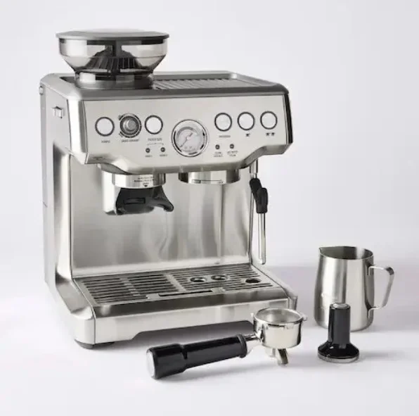 

High-End Electric Espresso Coffee Machine Stainless Steel Housing 20 Bar Pump Pressure Portable for Household Hotels US/EU Plug