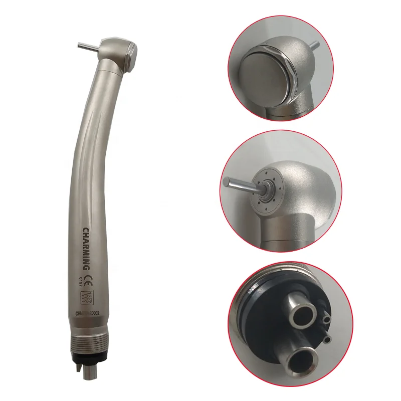 Den tal equipment high speed rotor handpiece LED E-generator / Midwest 4 2 hole fast speed turbine handpiece