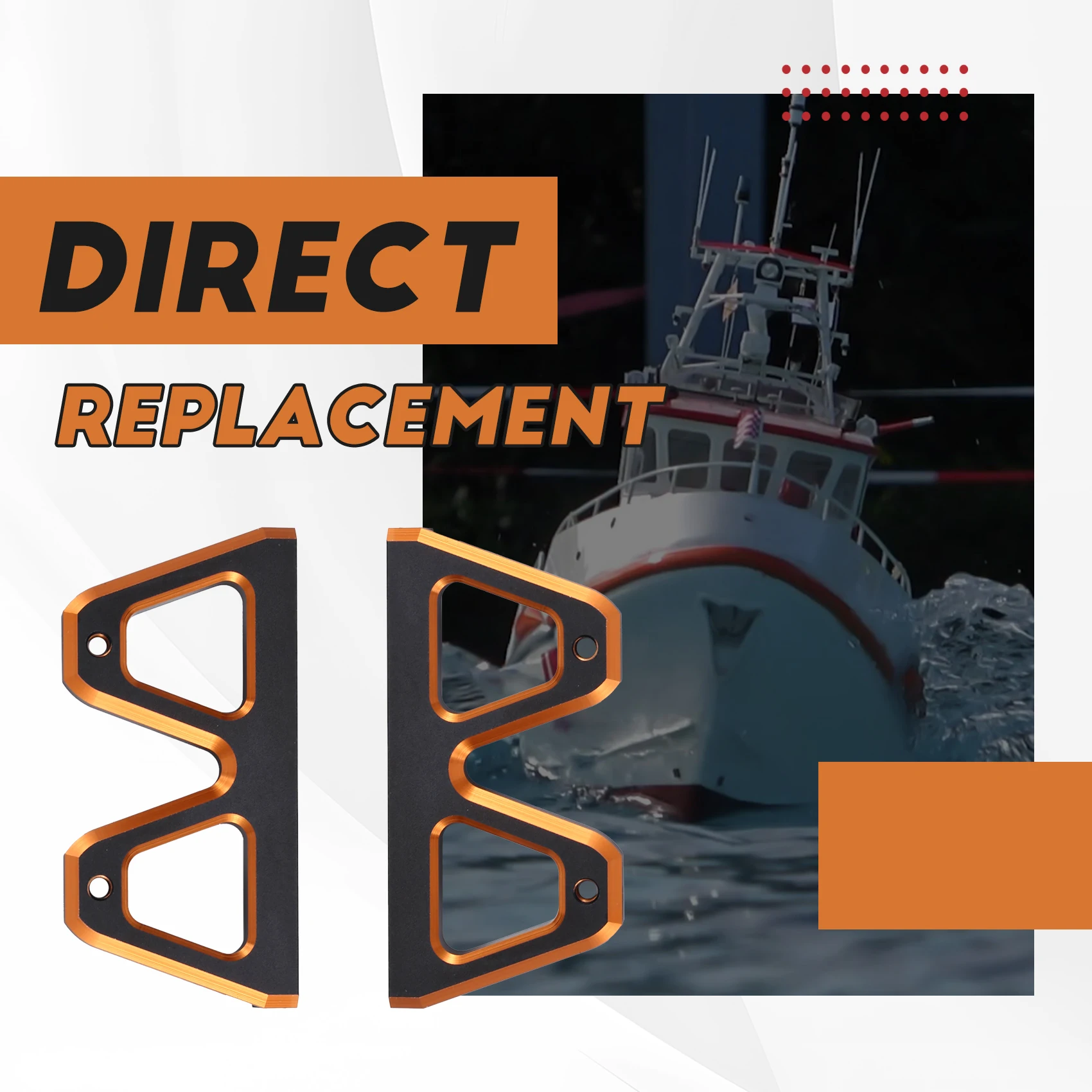 New!2Pcs Metal Trim Tabs Wave Balance Flaps Water Pressure Plate For RC Racing Boat O/V Yacht MONO