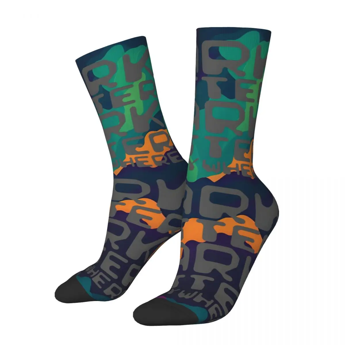 Crazy compression Dark Matter Sock for Men Harajuku Pearl Jam Seamless Pattern Crew Sock Novelty