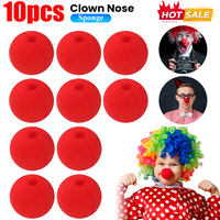 1-10pcs 50mm Red Ball Foam Circus Clown Nose Soft Reusable Halloween Birthday Party Cosplay Props Circus Foam Ball Wedding Decor