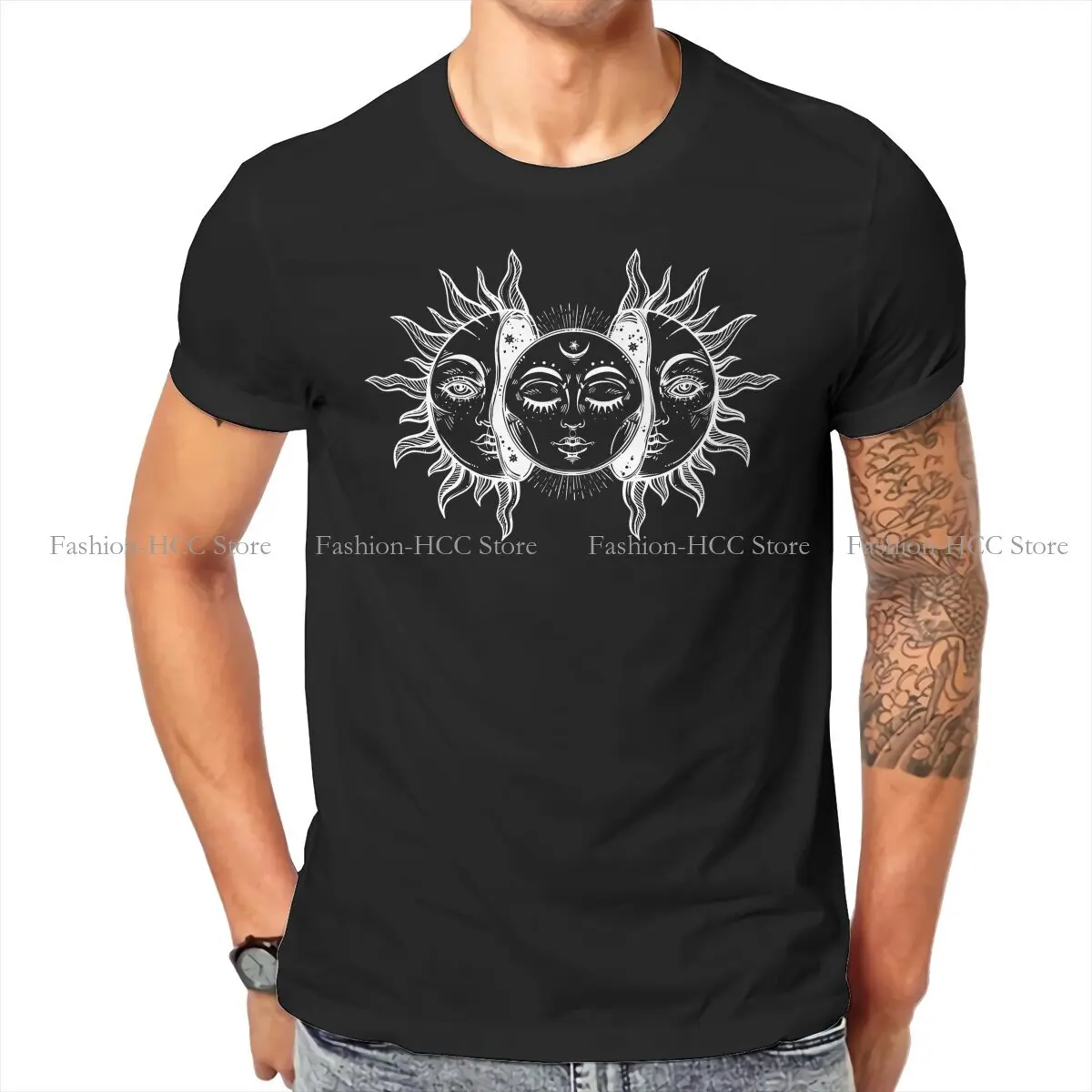 White Sun And Moon Unique TShirt Solar Eclipse Top Quality Creative Gift Idea  T Shirt Short Sleeve