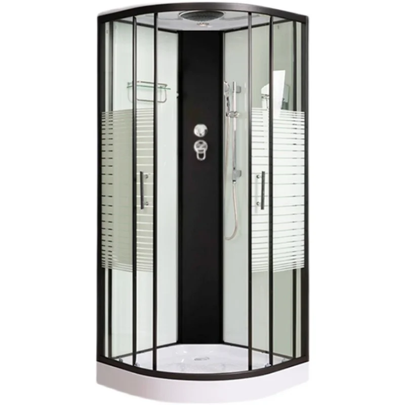 

Integral shower room bathroom arc fan household integrated waterproof closed tempered glass