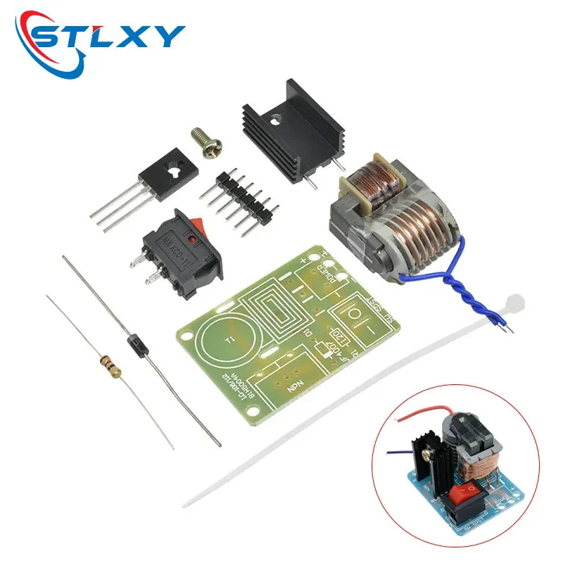 15KV محول عالي التردد تيار مستمر الجهد العالي قوس الإشعال مولد العاكس دفعة لفائف وحدة تصعيد وحدة الطاقة لتقوم بها بنفسك عدة