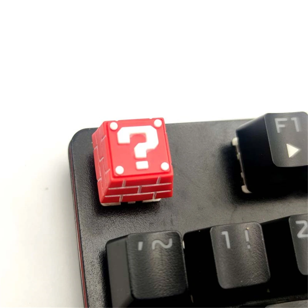 Imagem -02 - Tampa Chave Teclados Mecânicos Keycap Personalidade Modelagem Bonito dos Desenhos Animados Ponto de Interrogação Resina Keycaps para Cereja mx Axis r4 Altura