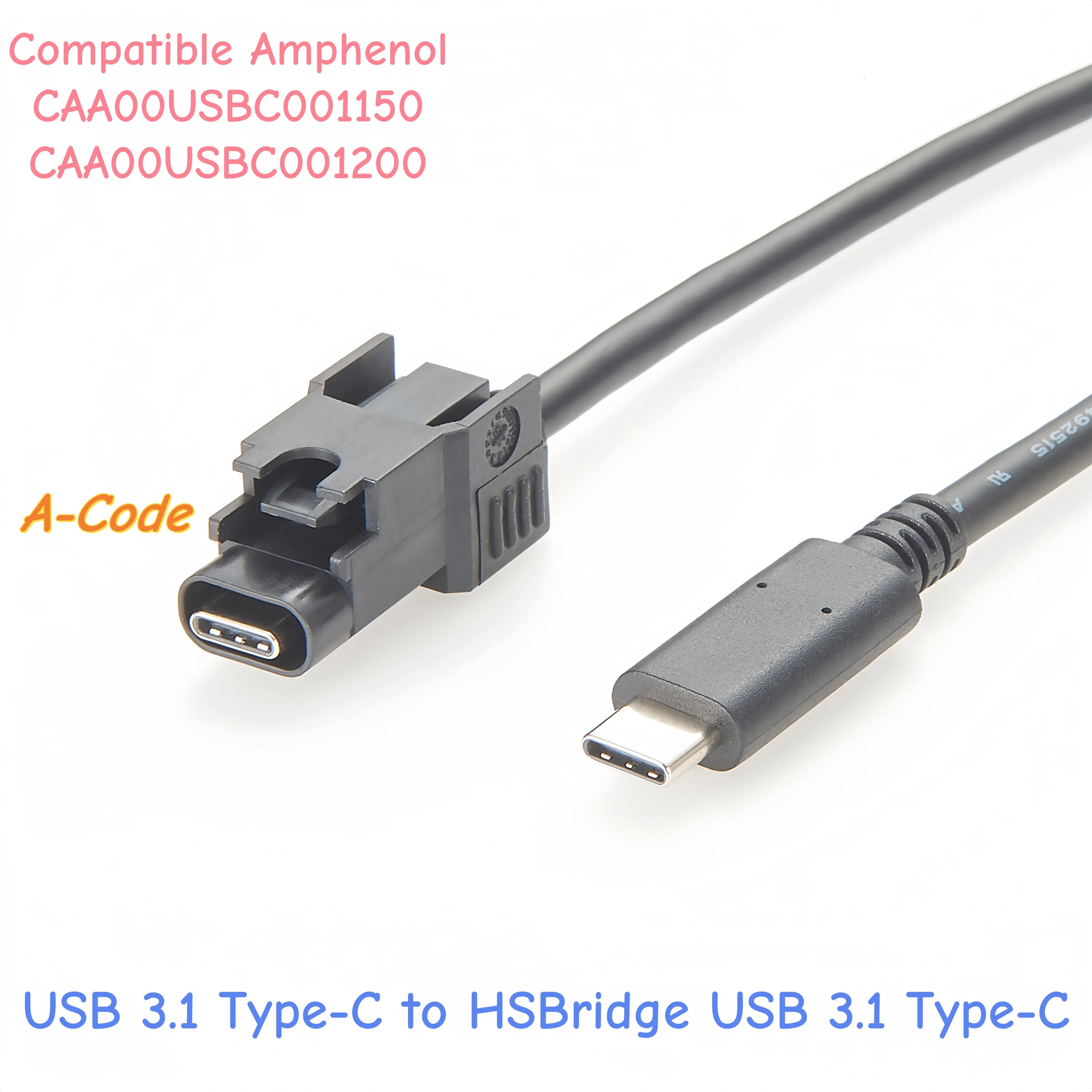 

Автомобильный соединительный кабель USB 3.1 Type-C Male — HSBridge USB 3.1 Type-C A, совместимый с Amphenol CAA00USBC001150