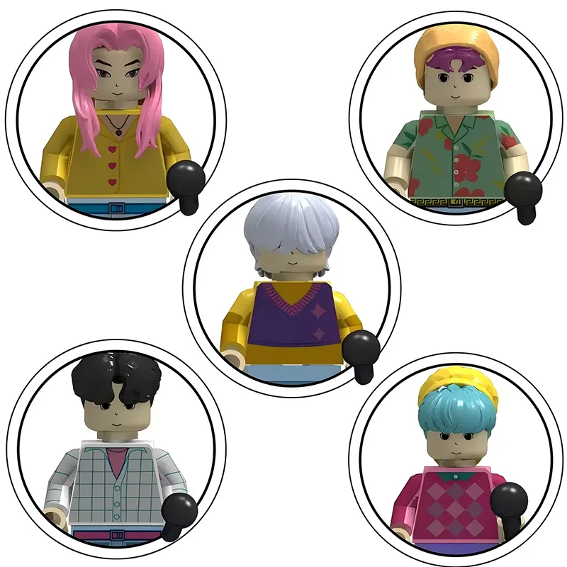 Hot KPop Demon Hunters A Group of Mini  Demon Hunters and Assemble Toy with Dolls Desktop Decoration Gift Christmas Gift