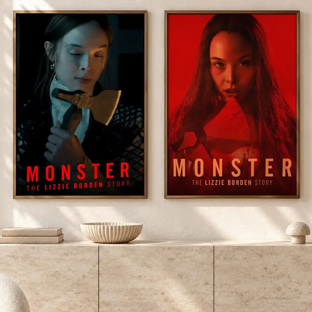 Trending  Show Monster: The Lizzie Borden Story Poster Art  Self-Adhesive No Glue Dorm Wall  Waterproof Coffee House Art Sticker