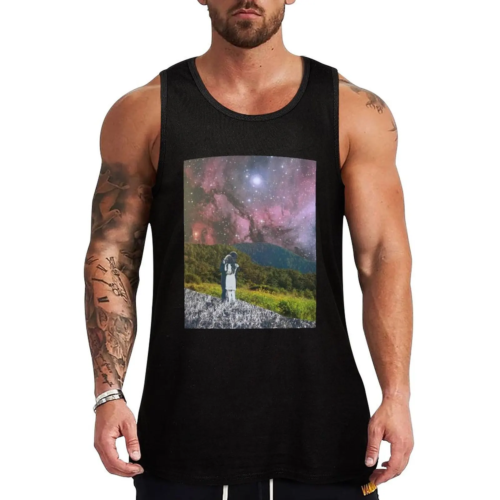 

The Hills and Valleys Tank Top Men's summer vest Vest for boy Gym T-shirts for men