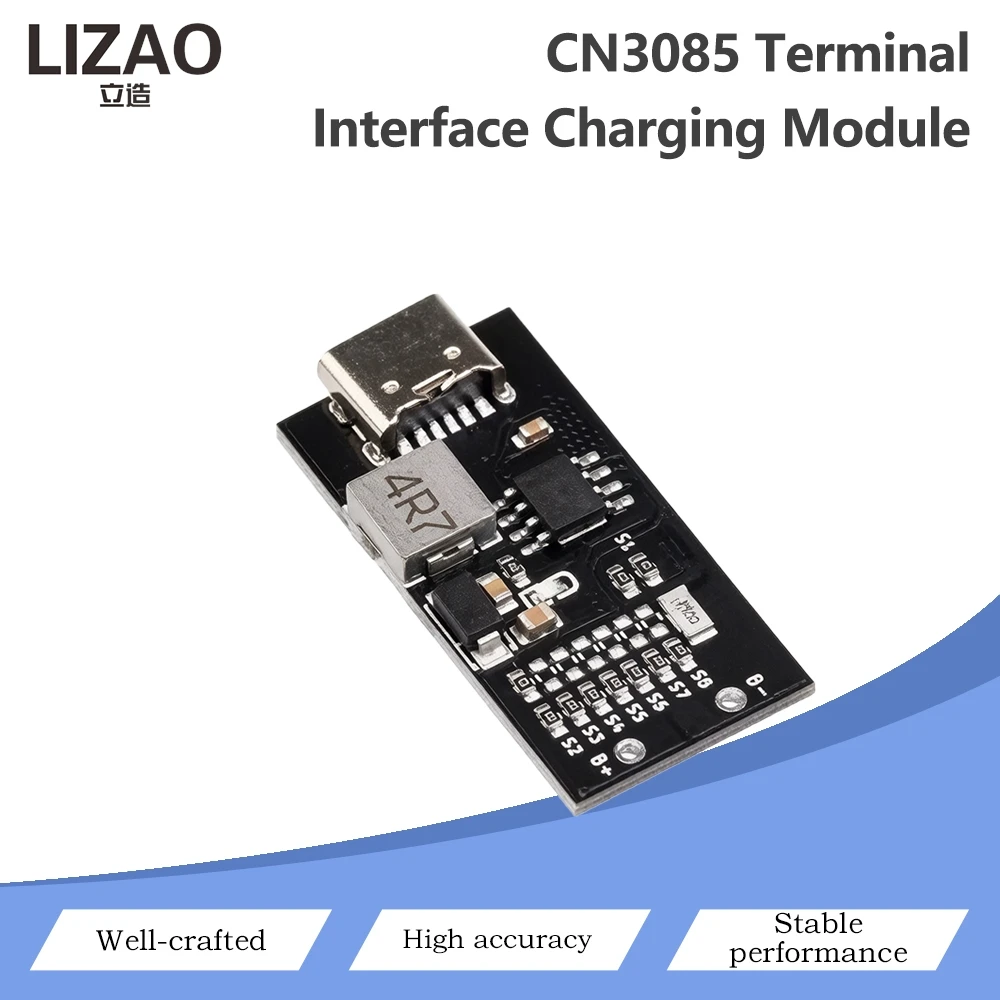 CN3085 Type‑C Lithium Battery Charging Module 5V Input 3A High Current Charge Board For 3.7V Li‑battery DIY Power Supply Project