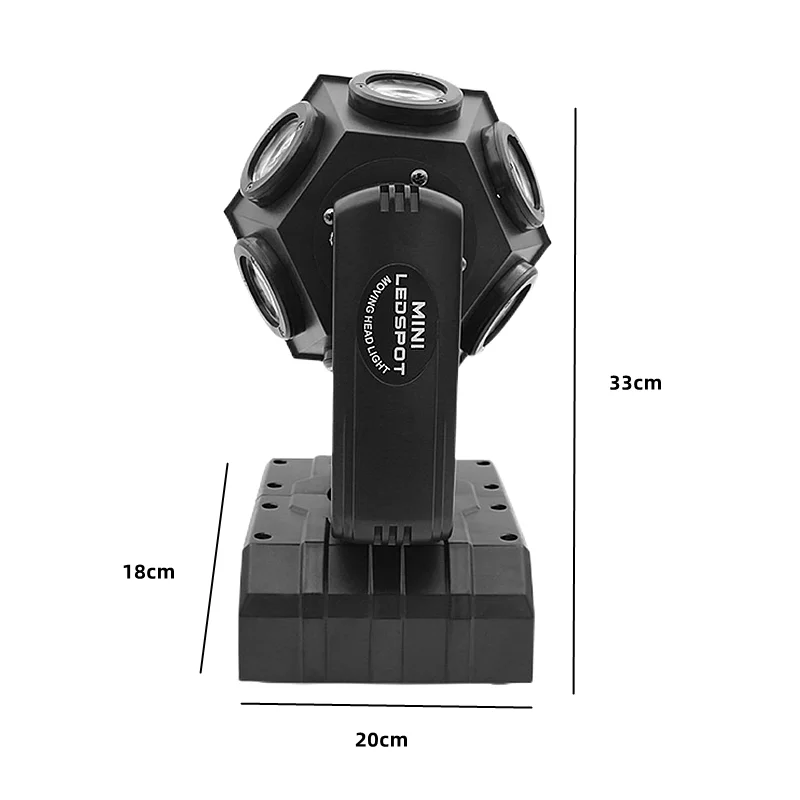 Imagem -04 - Led Luzes de Futebol Mini4in1 Agitar Sua Cabeça Bola de Discoteca Luz Emocionante com Dmx Discoteca Festa dj Desempenho Luz Palco 12 Peças