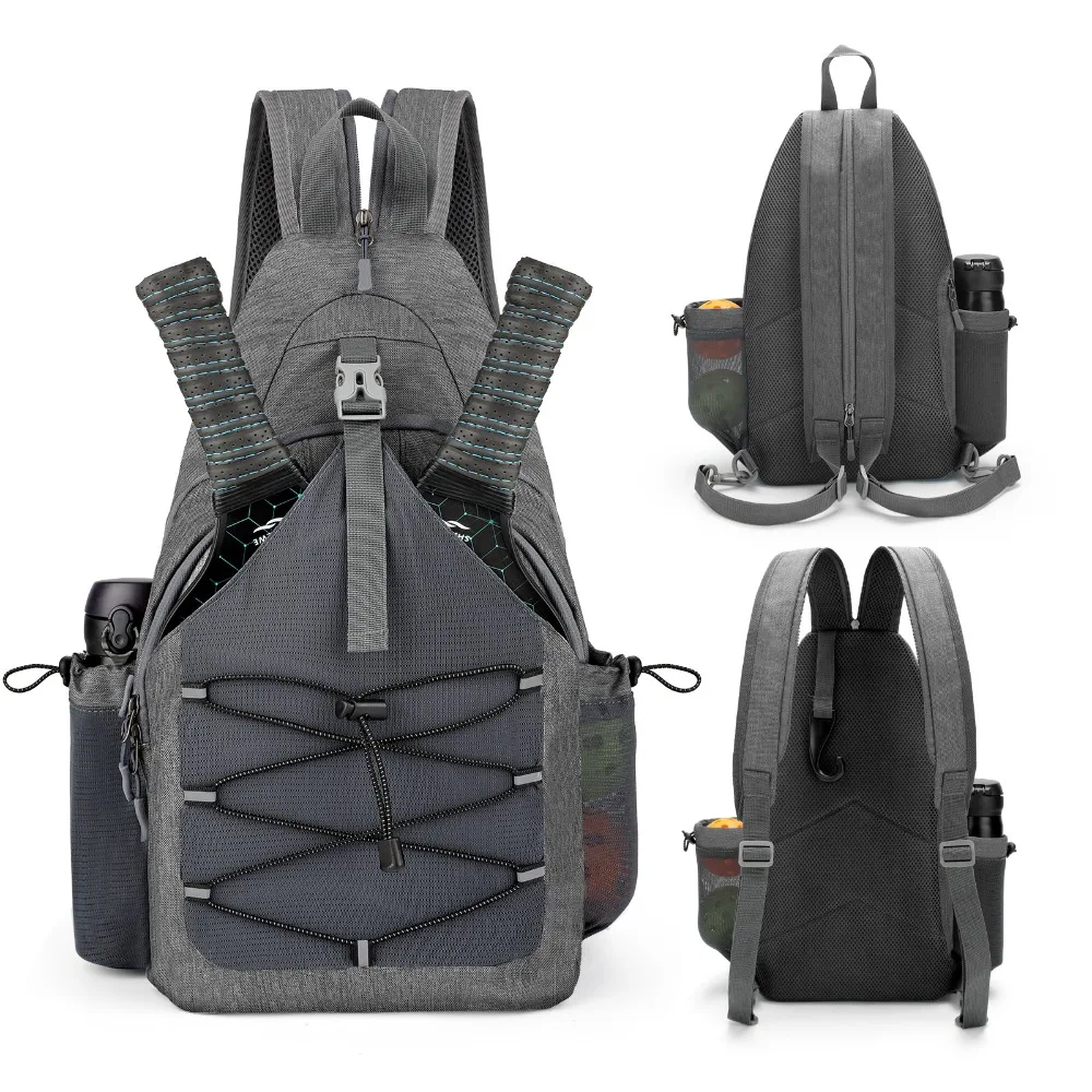 

Large Capacity Pickleball Rackets Backpack Adjustable Lightweight Pickleball Paddle Bag with Hanging Hook Holds 2 Rackets
