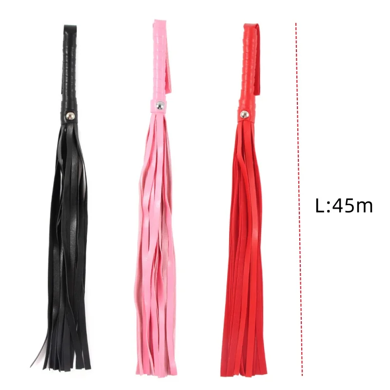 45cm PU Leather Whip Flogger Plush Sex Handcuffs Bondage Bdsm Slave Gag Anal Plug Exotic Accessories Toy For Couples Adult Games