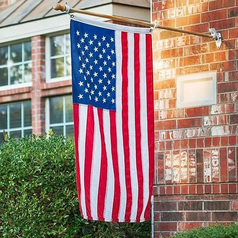 Outdoor American Flag USA Banner Oxford Nylon Embroidered Stars Stitched Stripes Brass Grommets National US Flags Banners