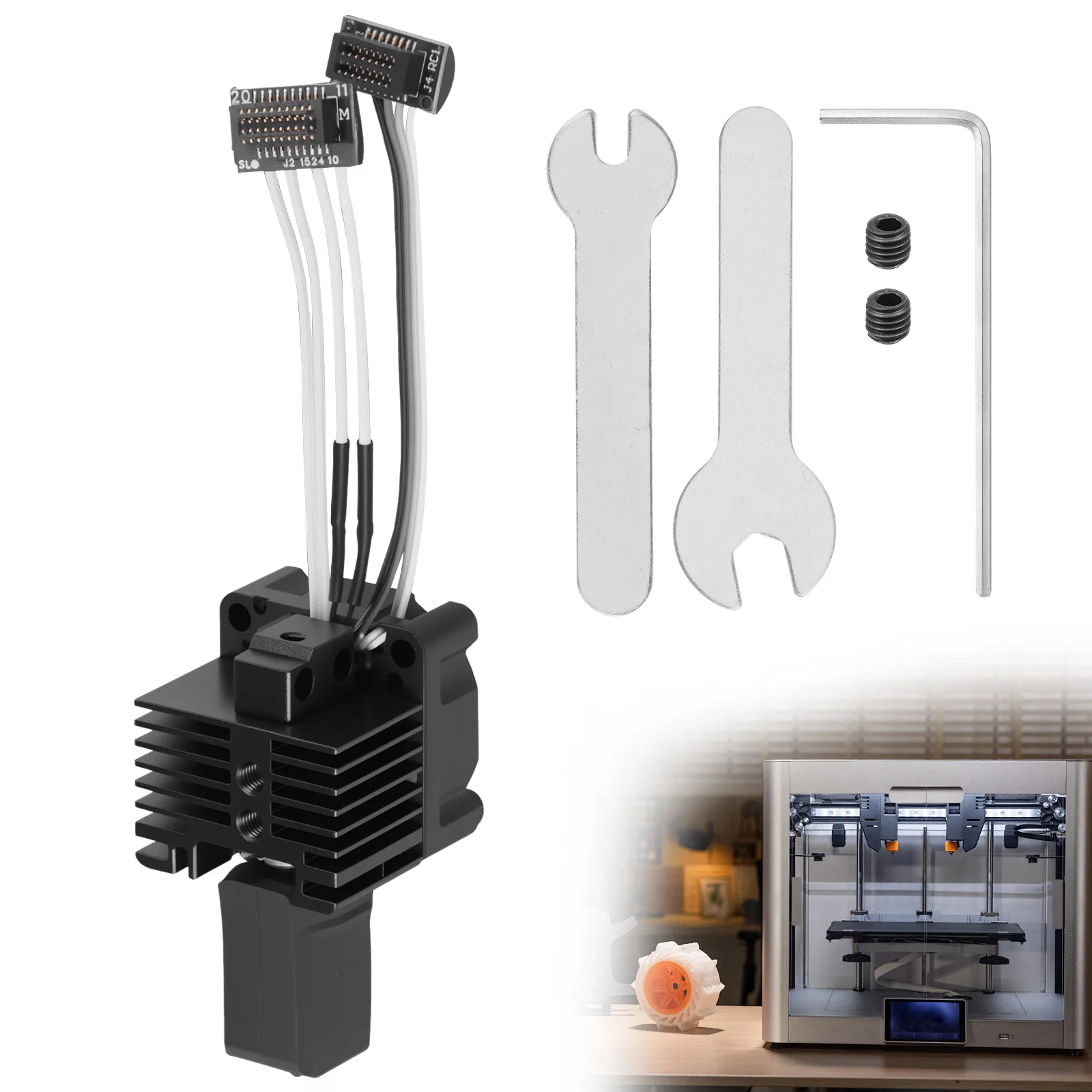 

Комплект для модернизации хотэнда Bambu Lab P1: экструдер из закаленной стали, вентилятор, сопло для X1 P1, хотэнд X1 Carbon для 3D-печати