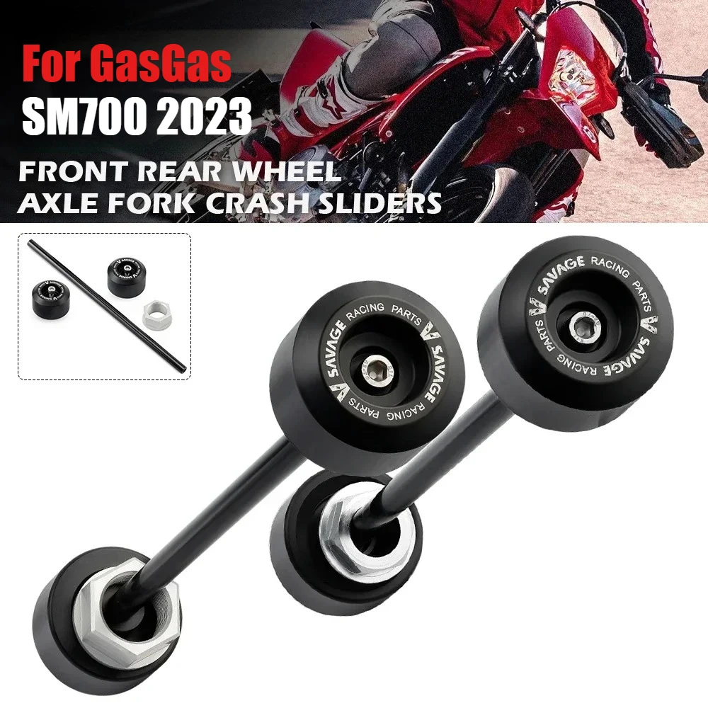 

Для GasGas 700SM SM700 ES700 2022 2023 700 SM ES ползунки оси мотоцикла, вилка колеса, защита от столкновений, защита ступицы колеса