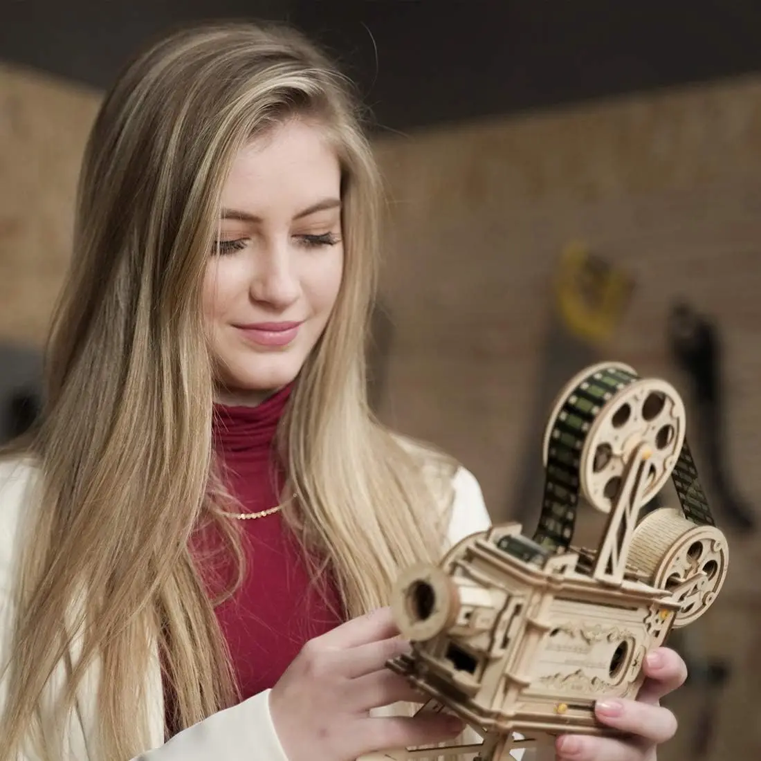 لغز خشبي ثلاثي الأبعاد للبالغين - مجموعة بناء نموذج فيتاسكوب - حرفة عرض خشبية عتيقة للبالغين #2