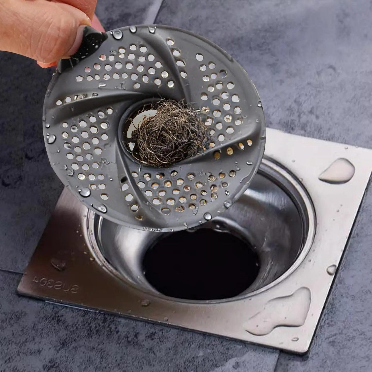 

Anti-Clogging Drain Cover Rotating Mesh Sink Strainer Hair Catcher With Drain Holes Kitchen Bathroom Shower Drain Filter Cover