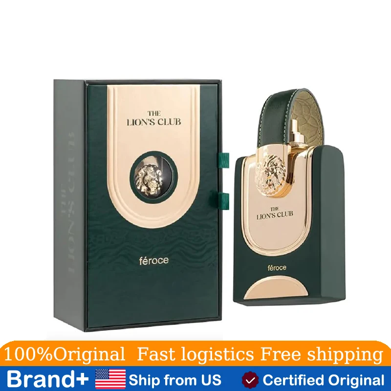 Armaf The Lion’s Club Feroce Aromatic Spicy Oud Eau De Parfum Spray Long-Lasting Fragrance for Men 3.4 Ounce Cologne Natural