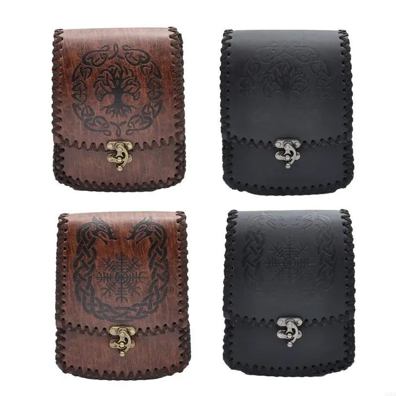

Wallets PU Leather Coin Bag Medieval Belt Waist Bag Multifunctional Change Purse Belt Bag for Adults