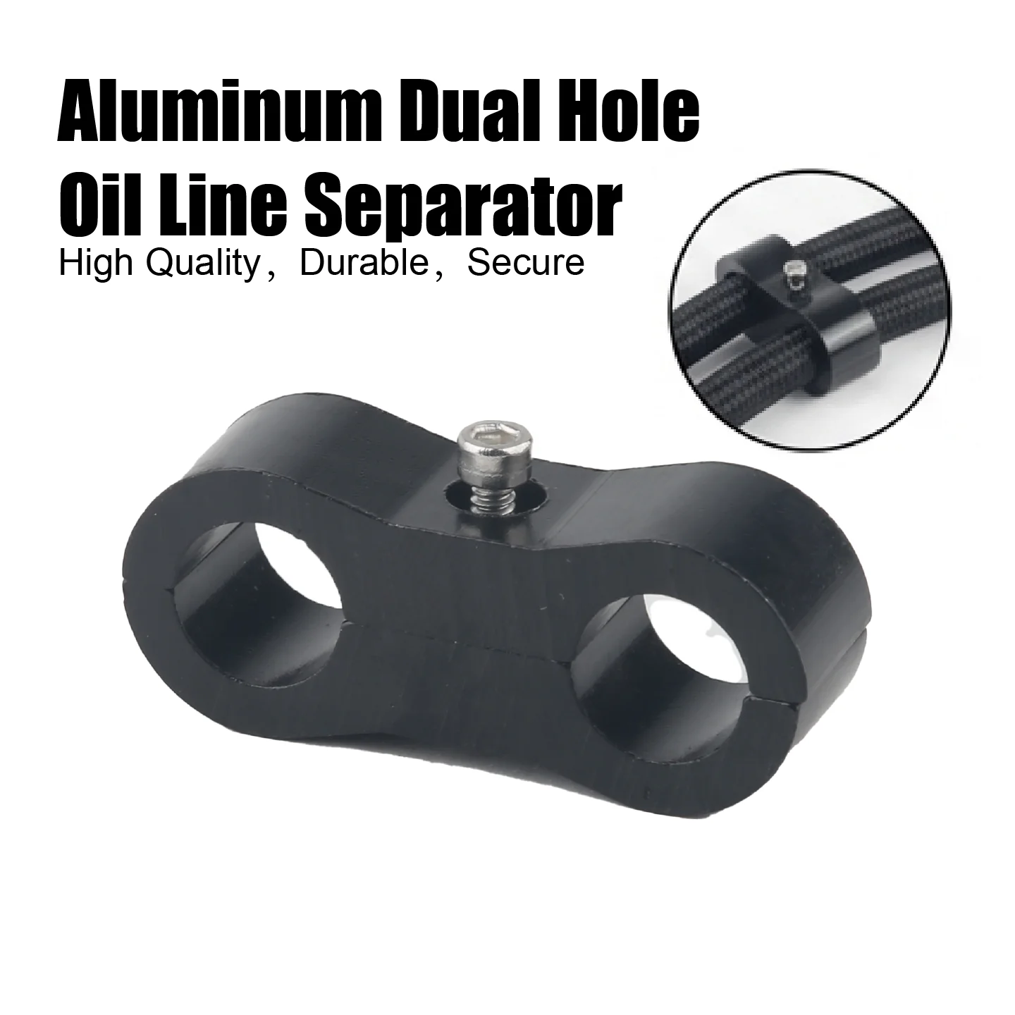 

AN4 AN6 AN8 AN10 AN12 Universal Billet Oil Fuel Water Hose Tube Seprator Divider Clamp Aluminum Line Separator